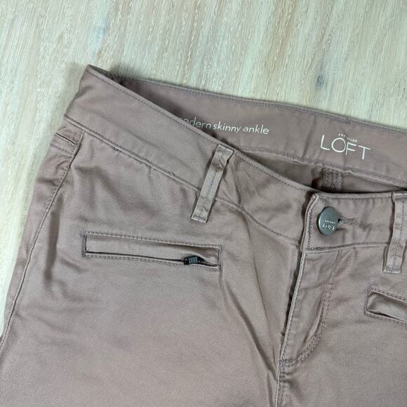 NWT LOFT Modern Skinny Ankle Low Rise Zipper Ankle Detail Jeans PETITE Size 25/0 - Picture 3 of 14